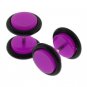 16g Neon Purple Fake 0g 8mm Ear Plug O-Ring Earlets Earrings