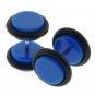 16g Neon Blue Fake 0g 8mm Ear Plug O-Ring Earlets Earrings