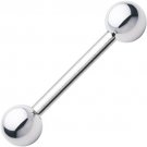 16ga 1.2mm Steel Tongue Nipple Ring Barbell bar w/ball
