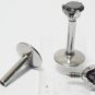 16ga 6mm Steel Black Plated nternal Thread Labret Lip Monroe Tragus Black(Jet) CZ Gem