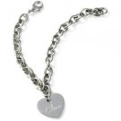 Personalized Stainless Steel Charm Bracelet