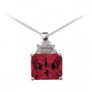 Free Shipping: Brilliant Red Square Pendant