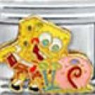 Free Shipping: Spongebob and Gary Enamel Italian 9mm Charm