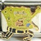 Free Shipping: Rock and Roll Spongebob  Enamel Italian 9mm Charm