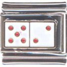 Free Shipping: Craps Enamel Italian Charm 9mm (Dice Lucky 7 Las Vegas Casino)