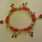 FREE SHIPPING! Strawberry Beaded Charm Bracelet