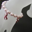 FREE SHIPPING!!  Pink Breast Cancer Awarness Charm Bracelet