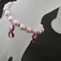 FREE SHIPPING!!  Pink Breast Cancer Awarness Charm Bracelet