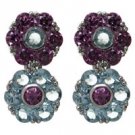 FREE SHIPPING Aqua and Amethyst Earrings