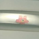 Free Shipping.  Enamel Cuff Bracelet Pink Flower