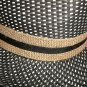Black and White cowboy Fedora w/Black & beige Ribbon