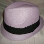 Purple Fedora Hat w/Black Ribbon