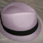 Purple Fedora Hat w/Black Ribbon