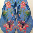 Blue flip flop Floral Design
