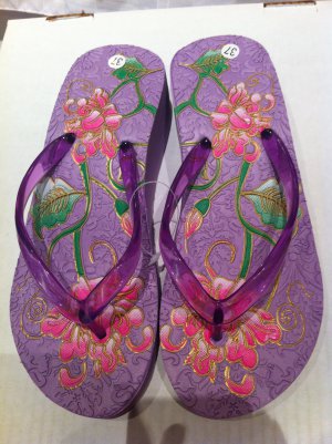 Purple Flip Flop Floral design