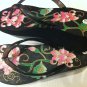 Black Flip Flop Floral design