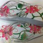 White Flip Flop Floral Design