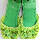 Lime Green Mesh Slippers