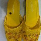 Yellow Mesh Slippers