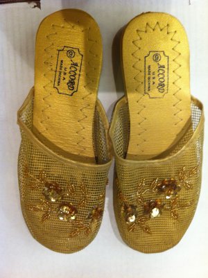 White Mesh Slippers