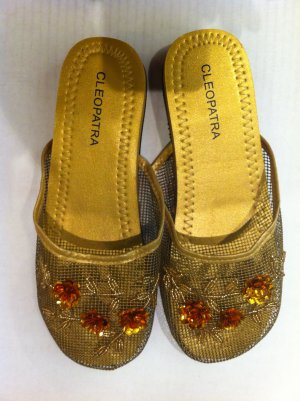 Bronze Mesh Slippers