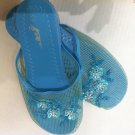 Blue Mesh Slippers