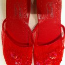 Red Mesh Slippers