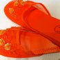 Orange Mesh Slippers