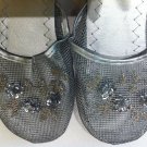 Silver Mesh Slippers