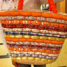 Orange beach bag