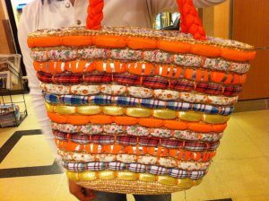 Orange beach bag