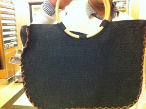 Black Woven Beach Bag
