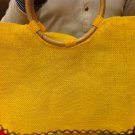 Yellow Woven Beach Bag