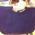 Purple Woven Beach Bag
