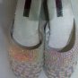 White Sequin Slippers