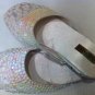 White Sequin Slippers