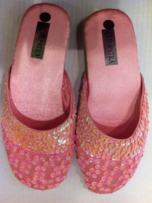 Pink Sequin Slippers
