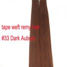 Tape in #33 Auburn 20 pieces Remy human hair extensions 50 grams 20"