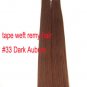 Tape in #33 Auburn 40 pieces Remy human hair extensions 100 grams 20"