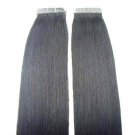Seamless Tape hair #1b Darkest Brown 40 pieces Remy human hair extensions 100 grams 18"