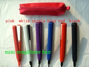 Ceramic Tourmaline small Portable Mini flat iron curling straigtener PURPLE