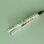 Ceramic Tourmaline small Portable Mini flat iron curling straigtener WHITE multi flower