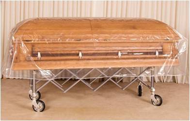 Light-Weight Clear Casket Covers (5 Covers)