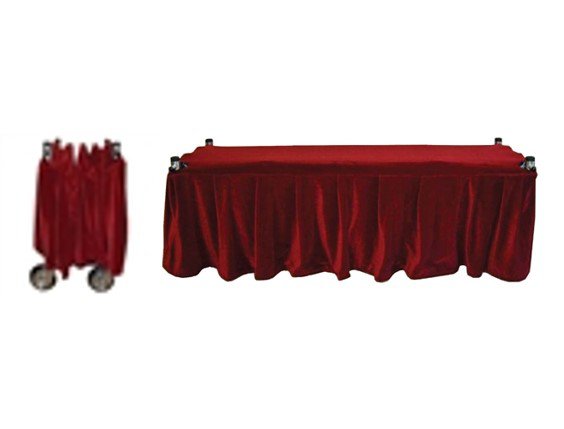 Frameless Church Truck Drape - Light Grey