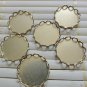 Lot of 6 Brass lace edge settings 15mm