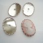 Lot of 4 Lace Edge Silver 25x18 Settings