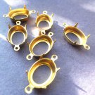 Lot of 6 14x10 Oval 2 ring settings