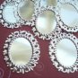Lot of 6 25x18 silver settings