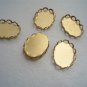 Lot of 6 14x10 Brass Lace Edge Settings