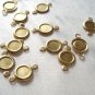 Lot of 12 Double Ring 5mm Brass Setting